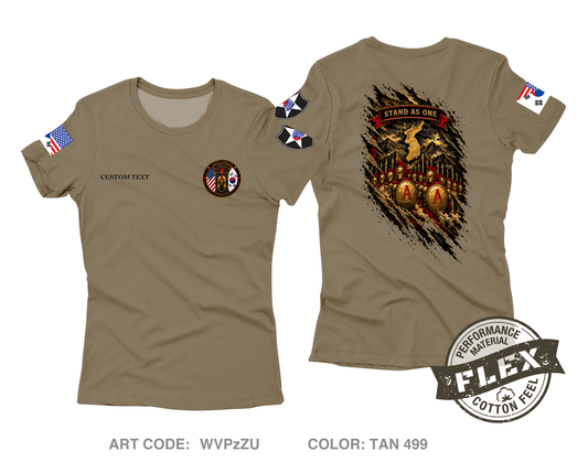CUSTOM A CO, 194th DSSB Core Women's SS Flex Performance Tee - WVPzZU