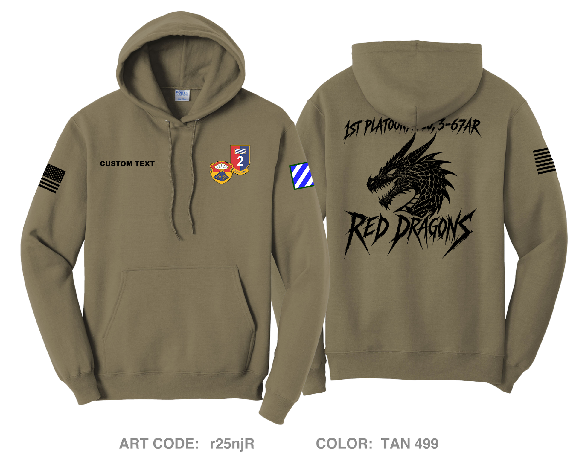 CUSTOM 1st Platoon Comfort Unisex Hooded Sweatshirt - r25njR