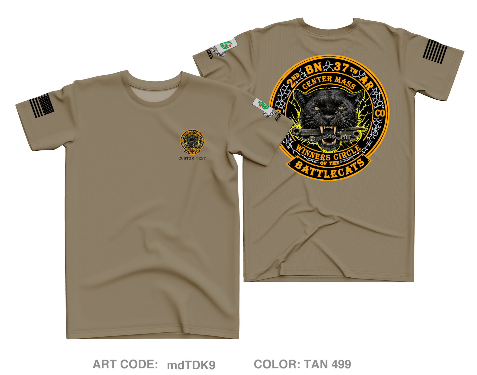 CUSTOM 2-37 / BattleCat Core Men's SS Performance Tee - mdTDK9