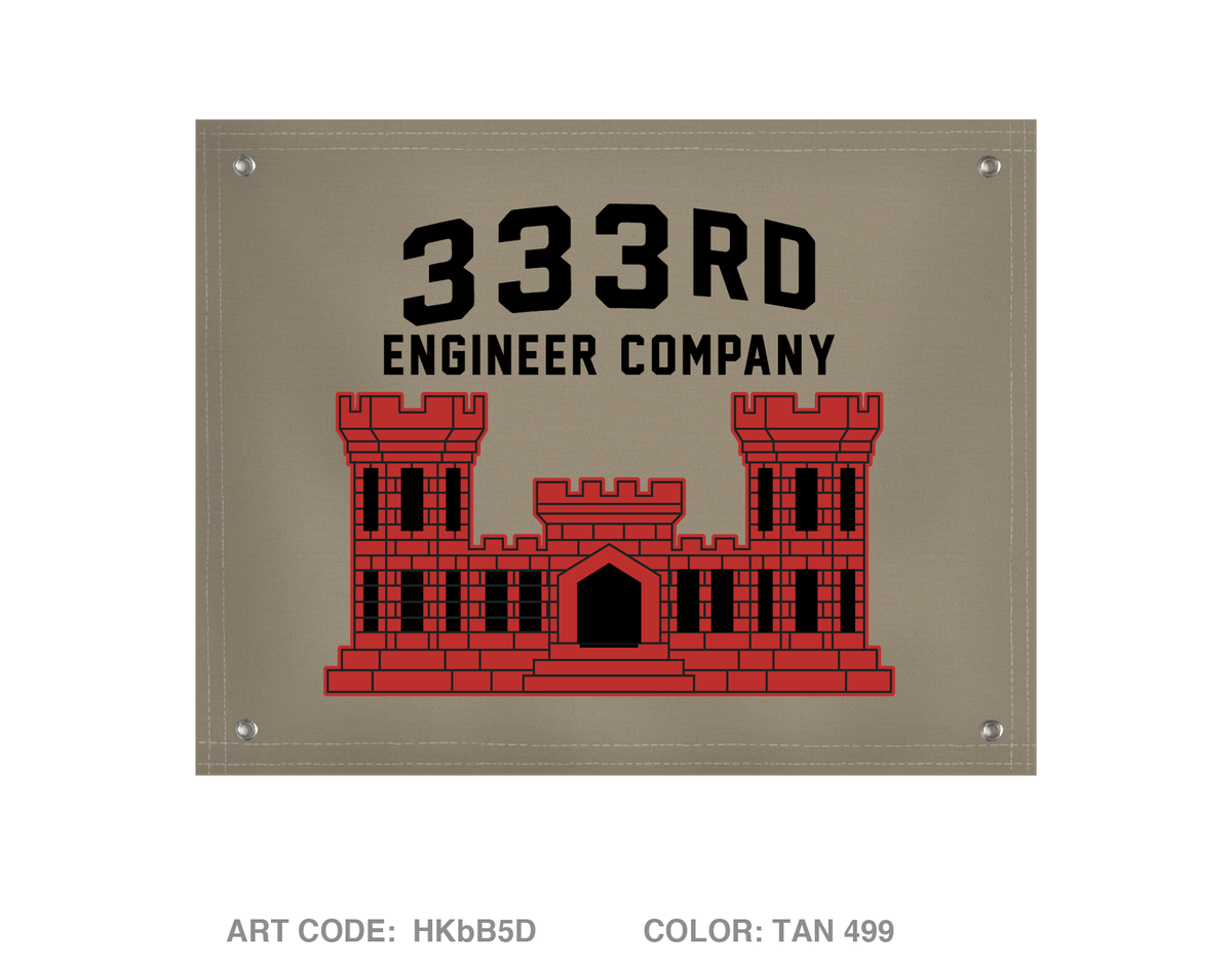 333RD ENG COMPANY ECC Banner Flag - HKbB5D