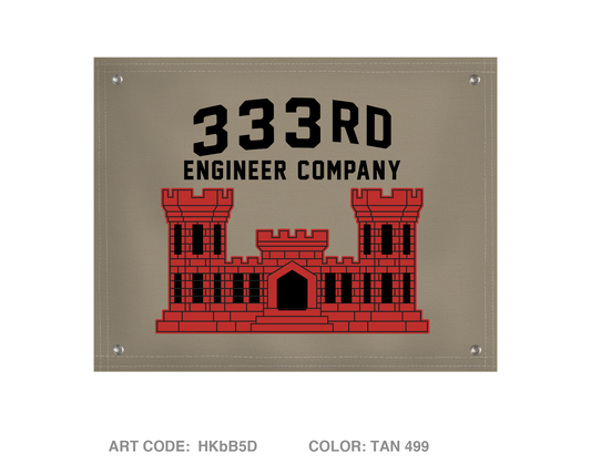 333RD ENG COMPANY ECC Banner Flag - HKbB5D