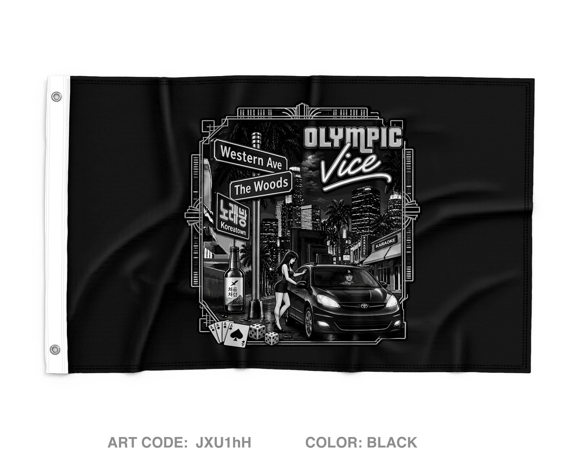 LAPD Wall Flag - JXU1hH