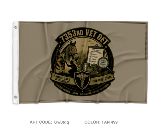 7353rd VET DET Wall Flag - Gw0tdq