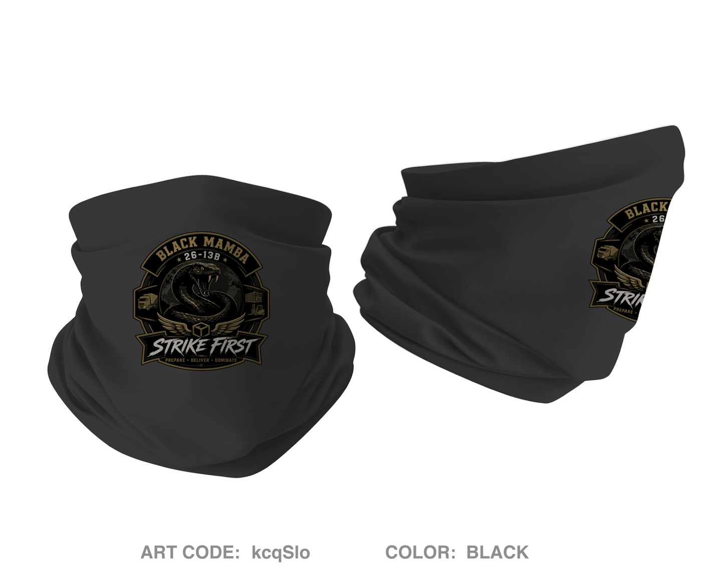 26-13B Black Mambas Fundraising Collection Gaiter - kcqSlo