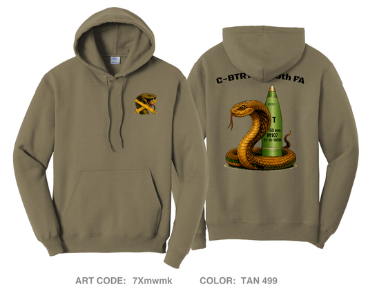 C-BTRY 1-119th FA Comfort Unisex Hooded Sweatshirt - 7Xmwmk