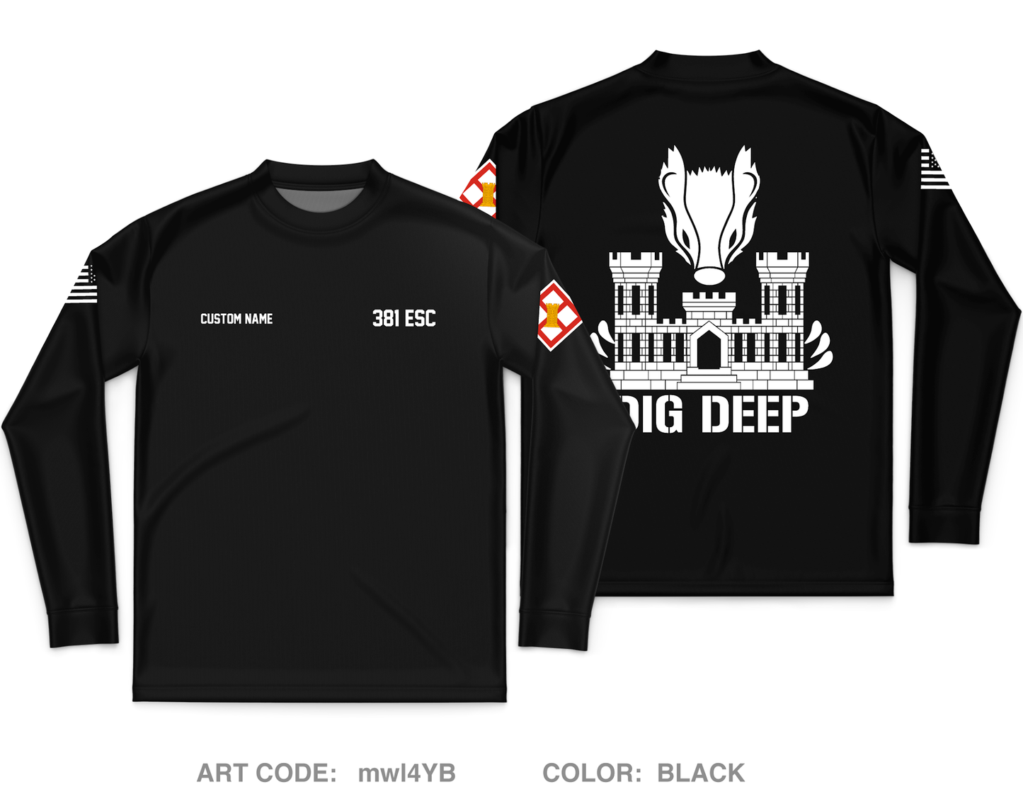 CUSTOM 381 ESC Core Men's LS Performance Tee - mwl4YB