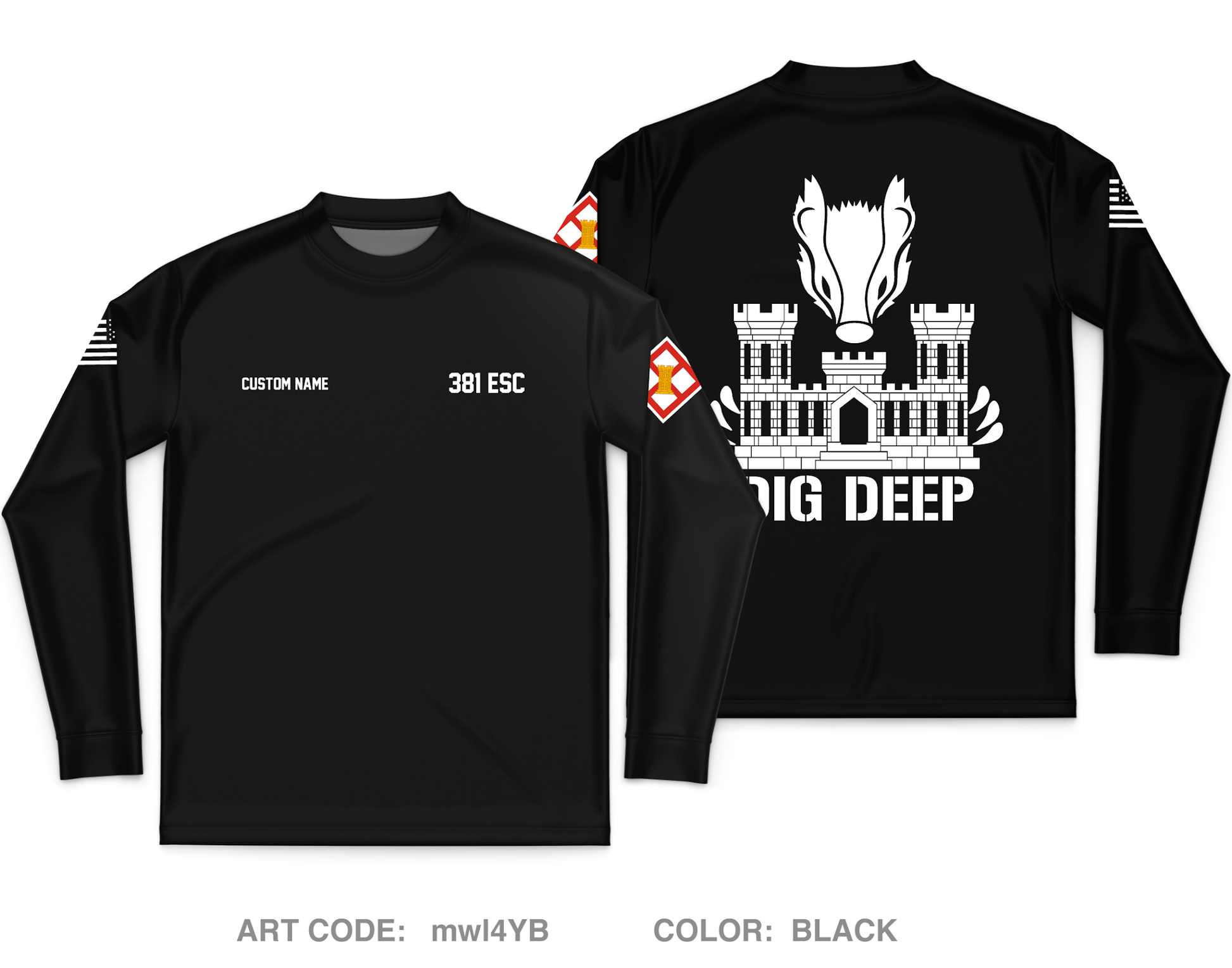 CUSTOM 381 ESC Core Men's LS Performance Tee - mwl4YB