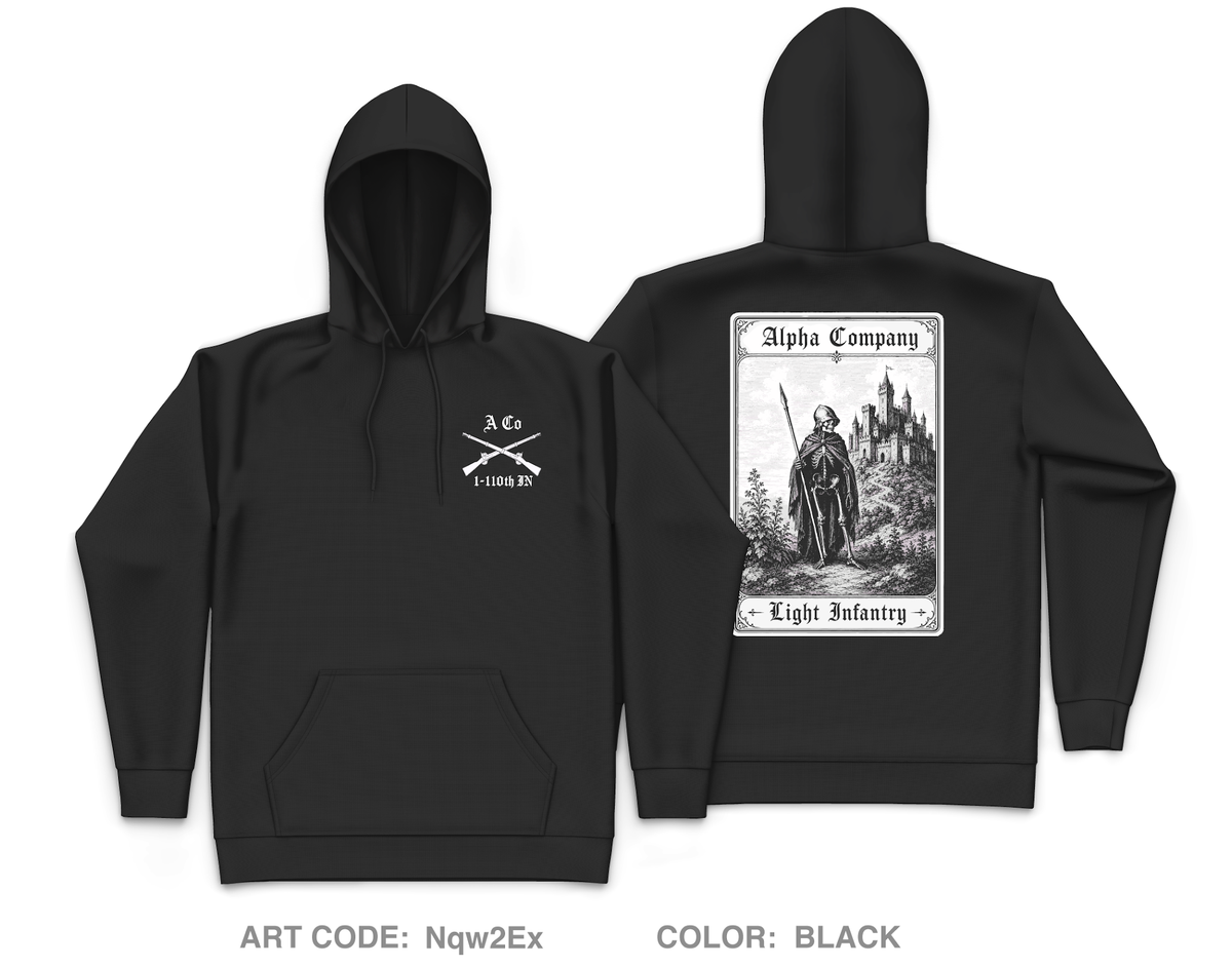 Alpha Company 1-110th Infantry Core Men's Hooded Performance Sweatshirt - Nqw2Ex
