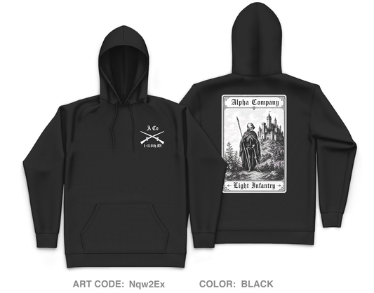 Alpha Company 1-110th Infantry Core Men's Hooded Performance Sweatshirt - Nqw2Ex