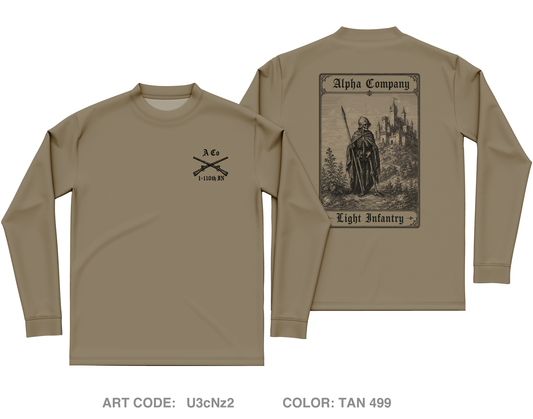 Alpha Company 1-110th Infantry Core Men's LS Performance Tee - U3cNz2