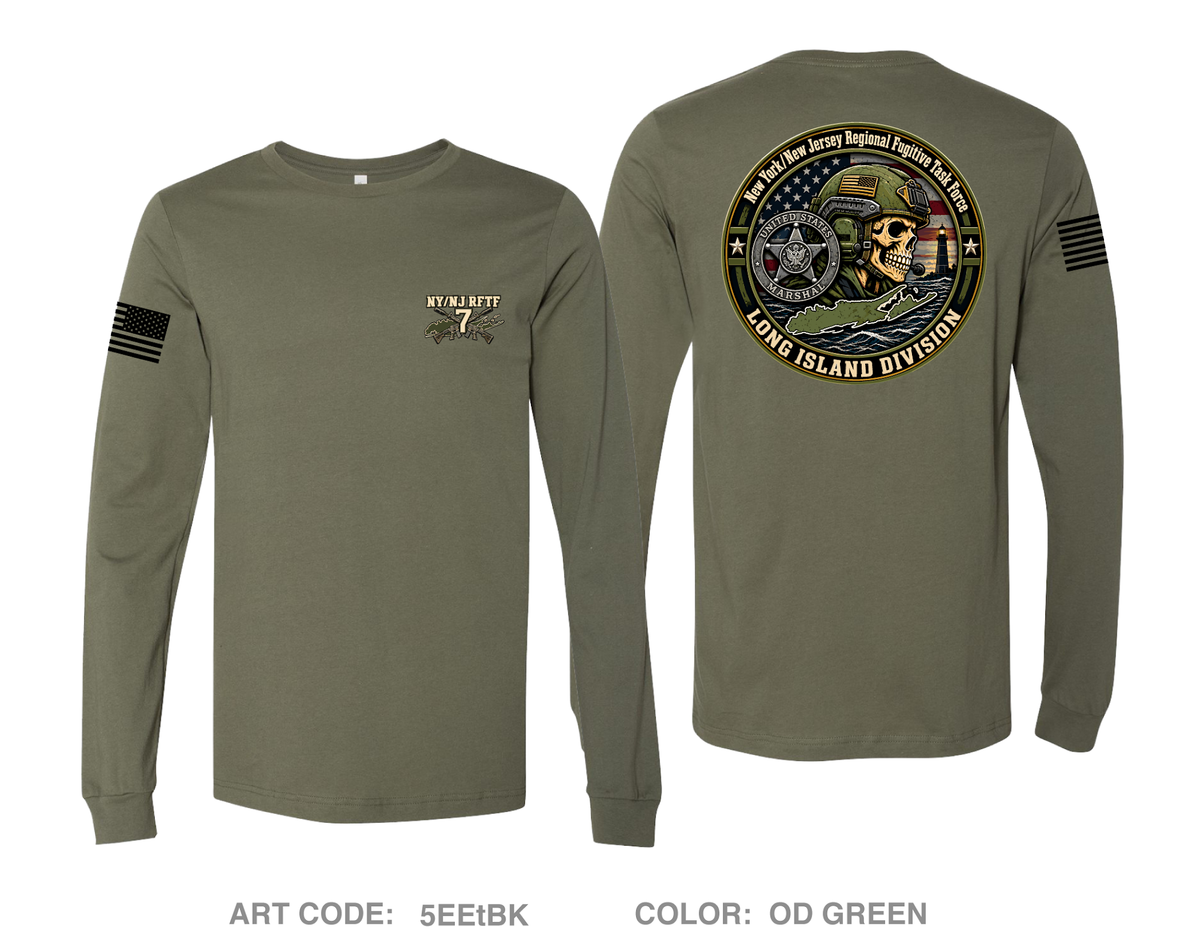 USMS NY/NJ RFTF Long Island Comfort Unisex Cotton LS Tee - 5EEtBK