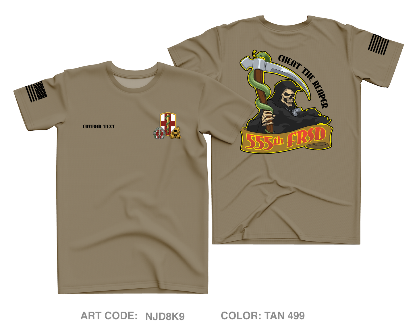CUSTOM 555th FRSD Core Men's SS Performance Tee - NJD8K9