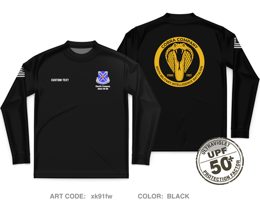 CUSTOM Charlie "Cobras" Company, 305th MI BN, 111th MI BDE Core Men's UPF 50+ Performance LS Tee - xk91fw