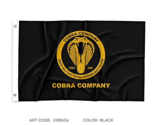 Charlie "Cobras" Company, 305th MI BN, 111th MI BDE Wall Flag - K9BbOs