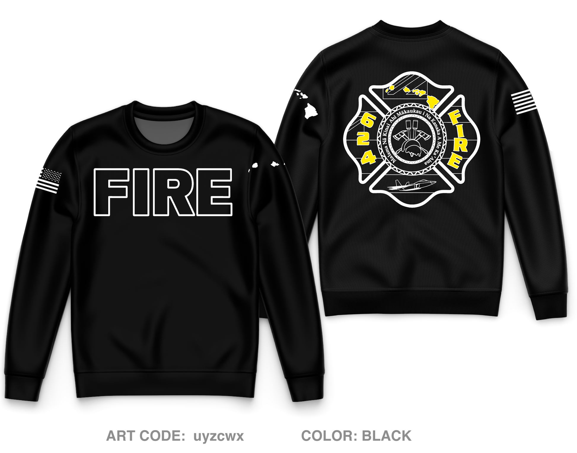 624 FIRE Fundraising Collection Core Men's Crewneck Performance Sweatshirt - uyzcwx