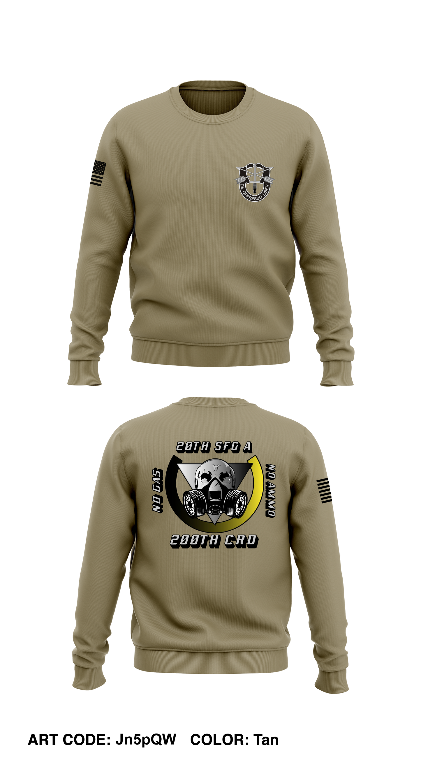 20TH SFG (A), 200TH CRD Core Men's Crewneck Performance Sweatshirt - Jn5pQW