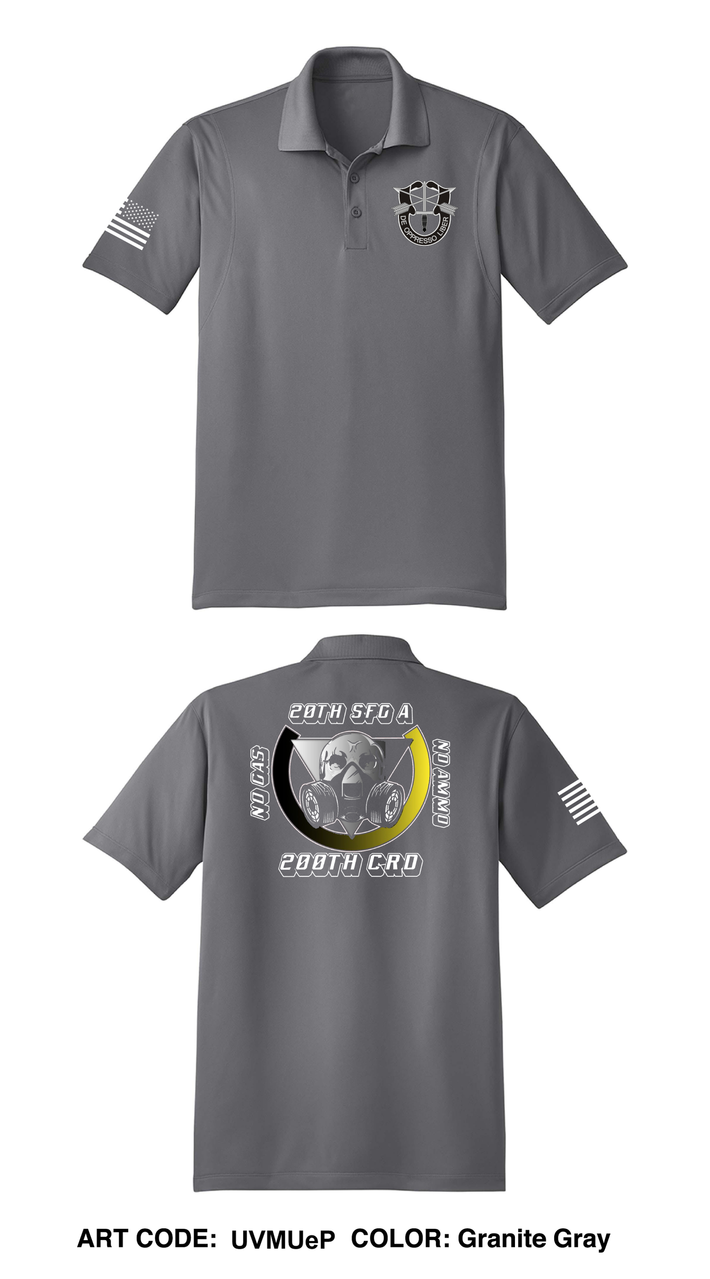 20TH SFG (A), 200TH CRD Core Men's SS Performance Polo - UVMUeP