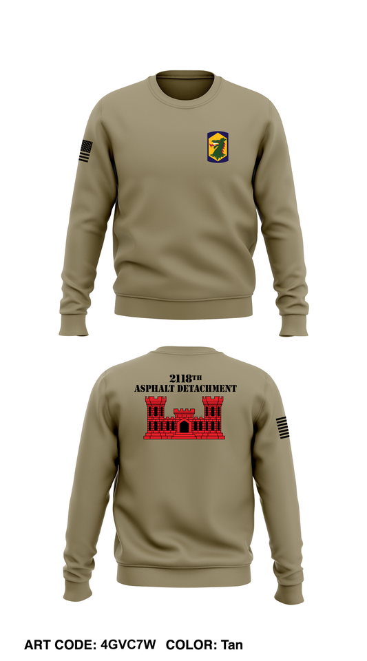 2118 Asphalt Detachment Core Men's Crewneck Performance Sweatshirt - 4GVC7W