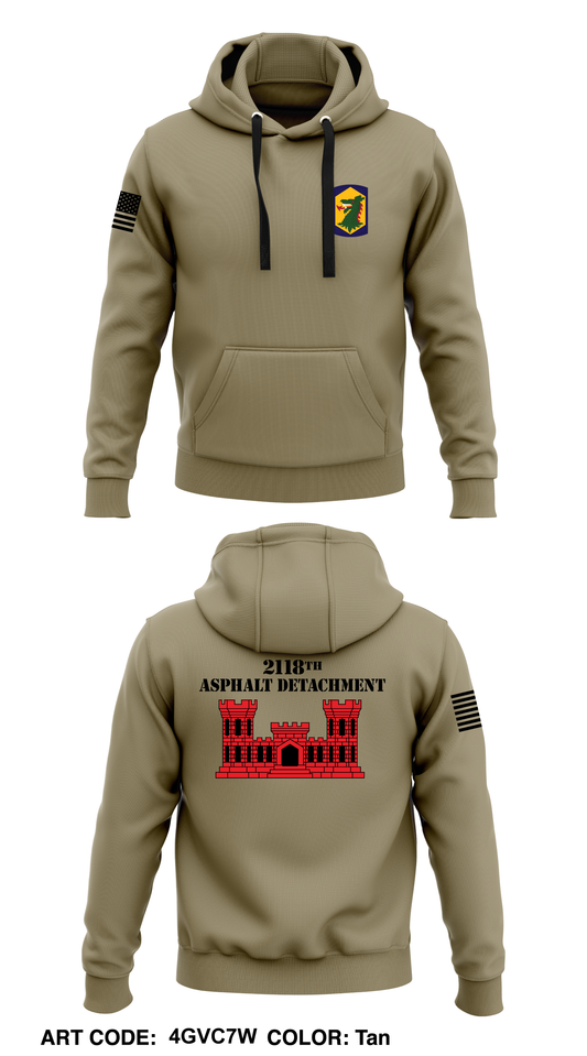 2118 Asphalt Detachment  Core Men's Hooded Performance Sweatshirt - 4GVC7W