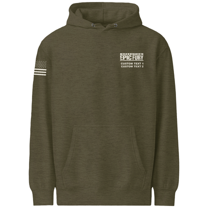 CUSTOM Operation Epic Fury Comfort Unisex Hooded Sweatshirt - Plane