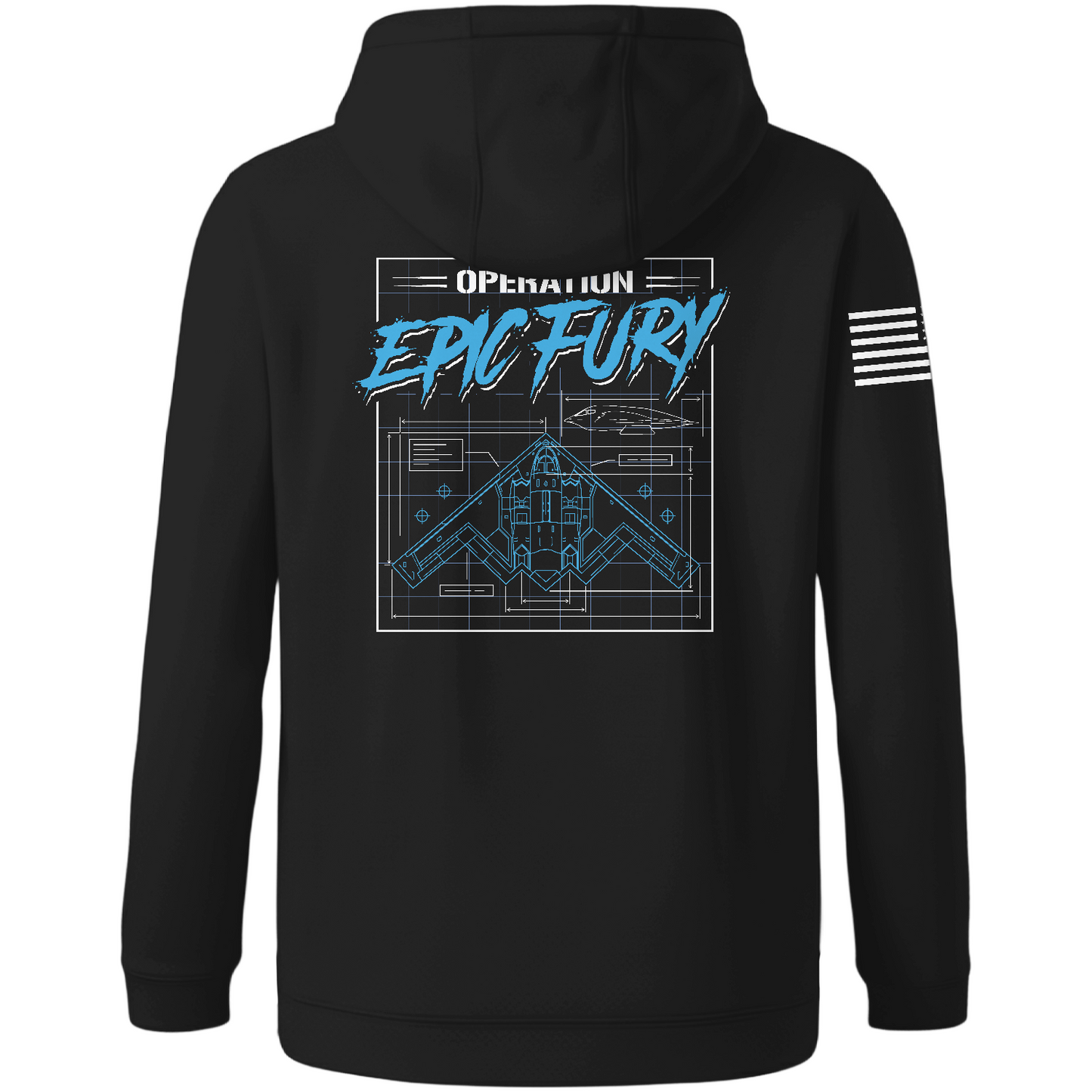 CUSTOM Operation Epic Fury Hi-Tech Performance Hoodie - Blueprint
