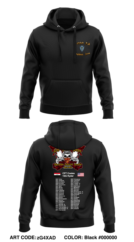 3-133 FA, C-RAM Mission  Core Men's Hooded Performance Sweatshirt - zG4XAD