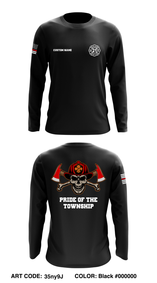 CUSTOM ENG 21 Store 1 Core Men's LS Performance Tee - 35ny9J