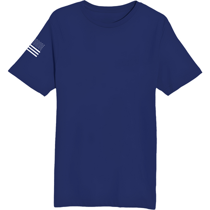 Emblem Basics Comfort Unisex Cotton SS Tee - White Flag