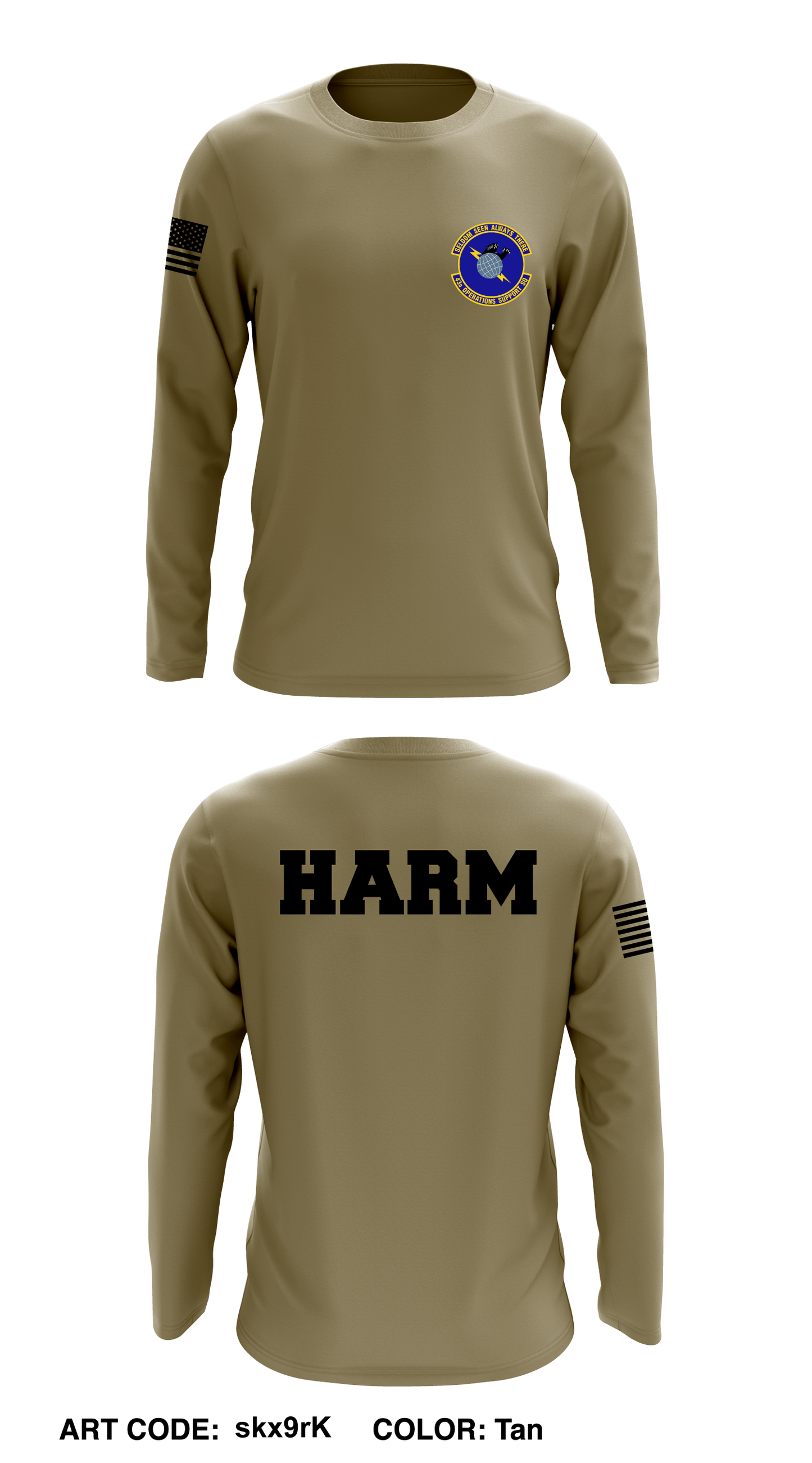 43rd Operations Support Squadron Core Men's LS Performance Tee - skx9rK