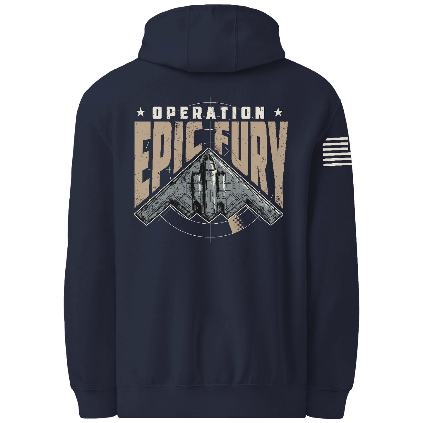 CUSTOM Operation Epic Fury Comfort Unisex Hooded Sweatshirt - Stealth
