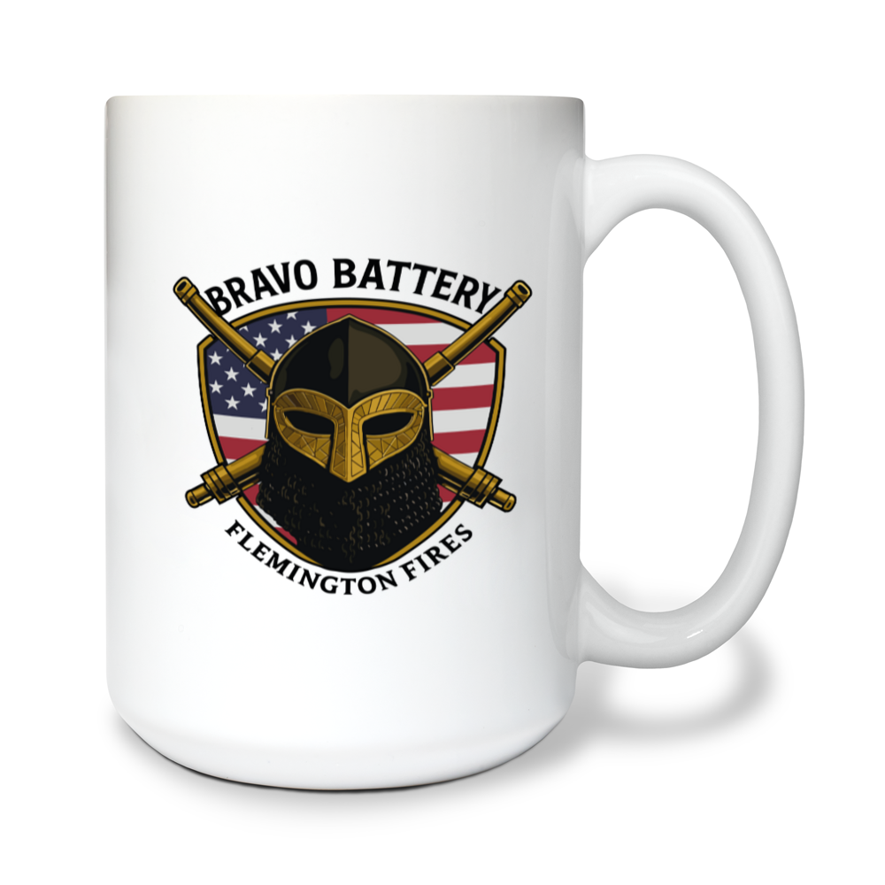 Bravo Battery 3-112 FA Fundraising Collection 15 oz White Ceramic Mug - Bj9WWc