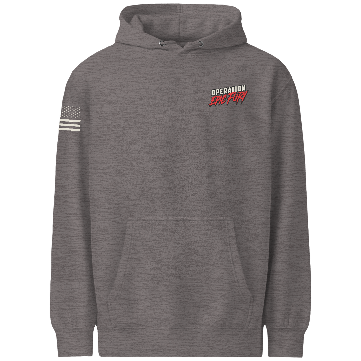 Operation Epic Fury Comfort Unisex Hooded Sweatshirt - Flag