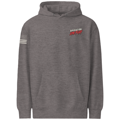Operation Epic Fury Comfort Unisex Hooded Sweatshirt - Flag