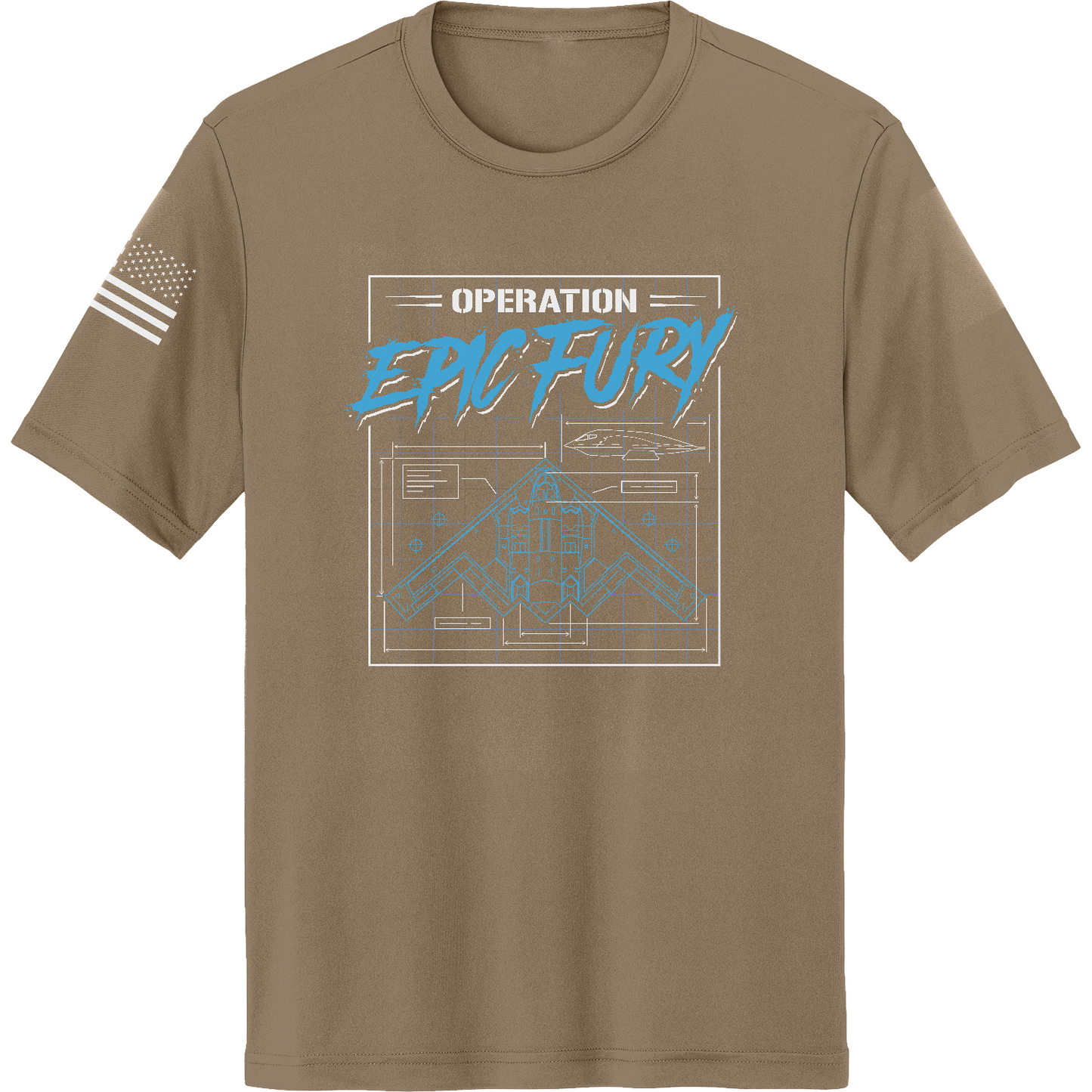 CUSTOM Operation Epic Fury Hi-Tech SS Performance Tee - Blueprint