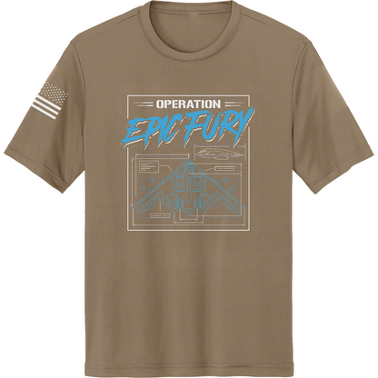 CUSTOM Operation Epic Fury Hi-Tech SS Performance Tee - Blueprint