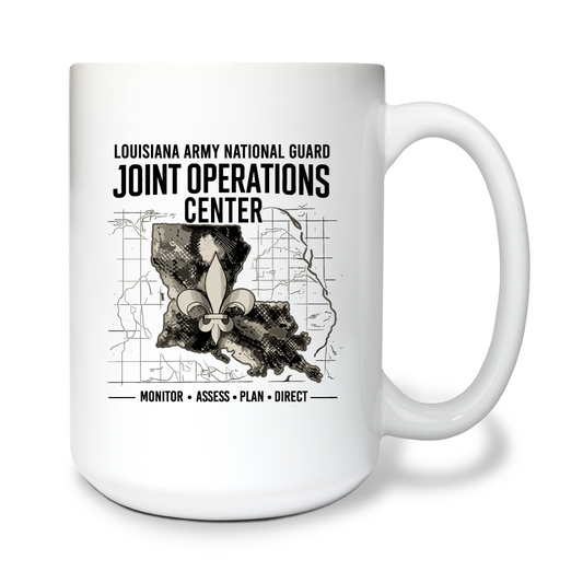 LAARNG JOC 15 oz White Ceramic Mug - QHWNbq
