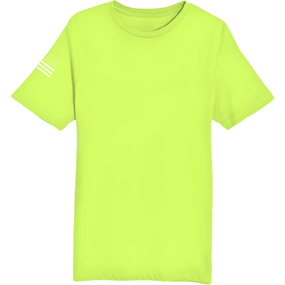 Emblem Basics Comfort Unisex Cotton SS Tee - White Flag