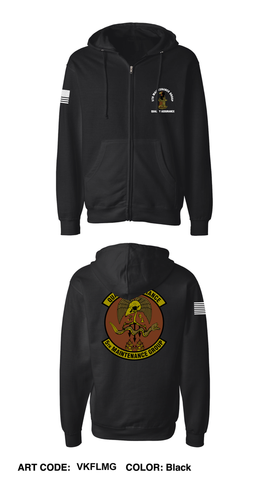 5 Maintenance Group Quality Assurance Comfort Unisex Hooded Sweatshirt - VKFLMG
