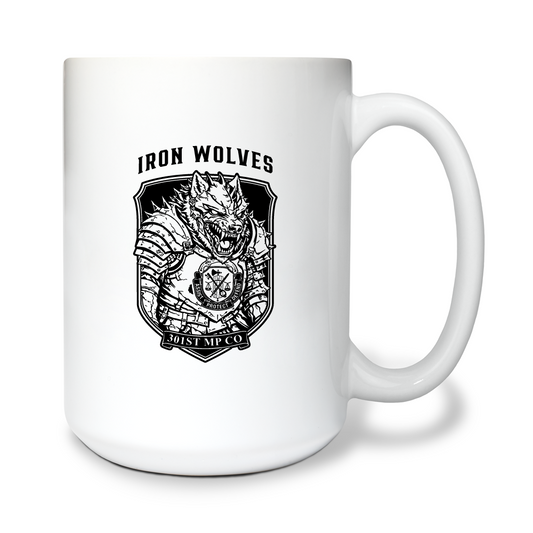 1st PLT, 301st MP CO 15 oz White Ceramic Mug - 85AJEZ