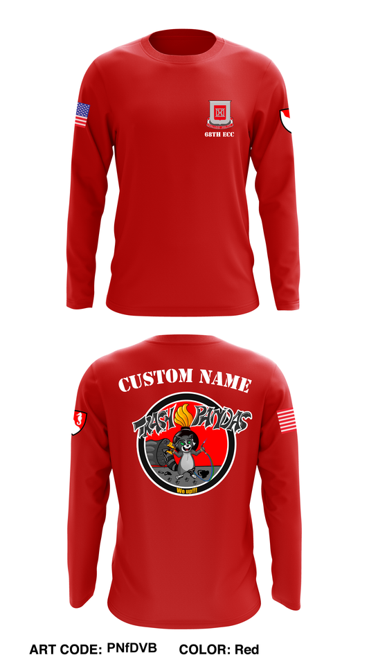 CUSTOM 68th ECC, 62ND EN BN, 36TH EN BDE Core Men's LS Performance Tee - PNfDVB