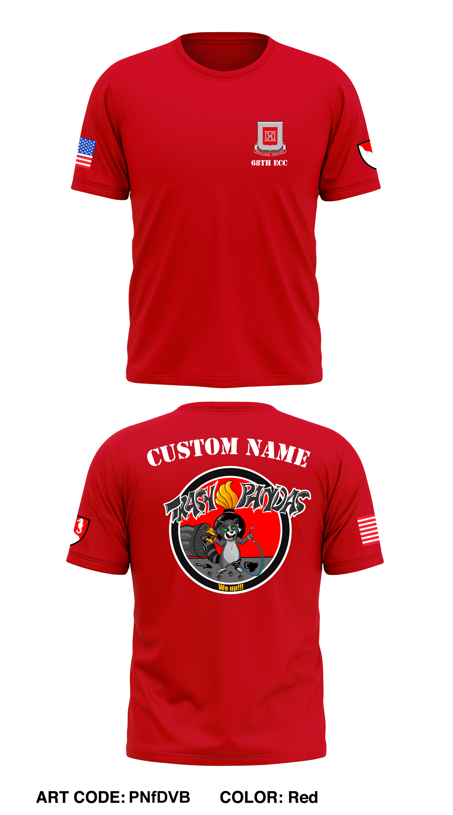 CUSTOM 68th ECC, 62ND EN BN, 36TH EN BDE Core Men's SS Performance Tee - PNfDVB