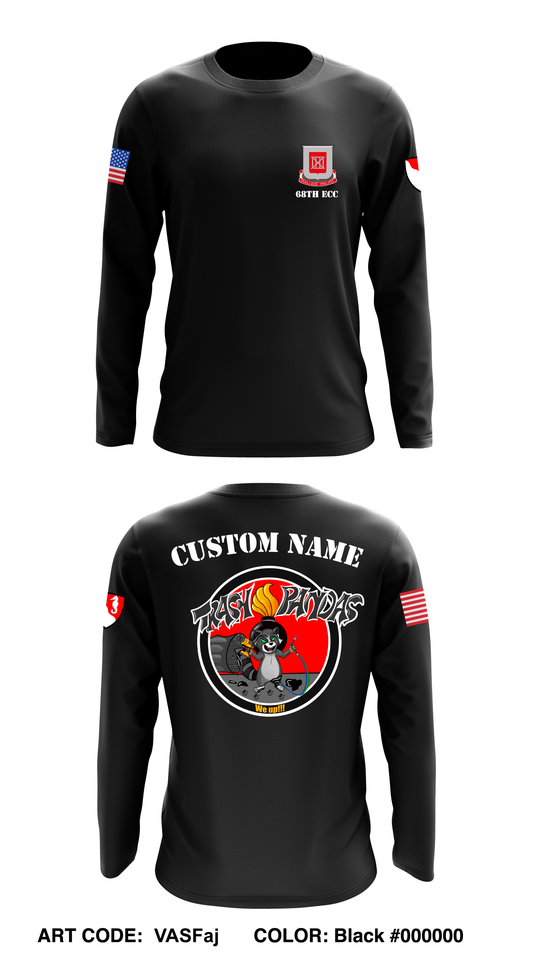 CUSTOM 68th ECC, 62ND EN BN, 36TH EN BDE Core Men's LS Performance Tee - VASFaj