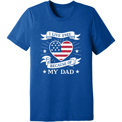 Emblem Comfort Unisex Triblend SS Tee - Live Free Heart Dad