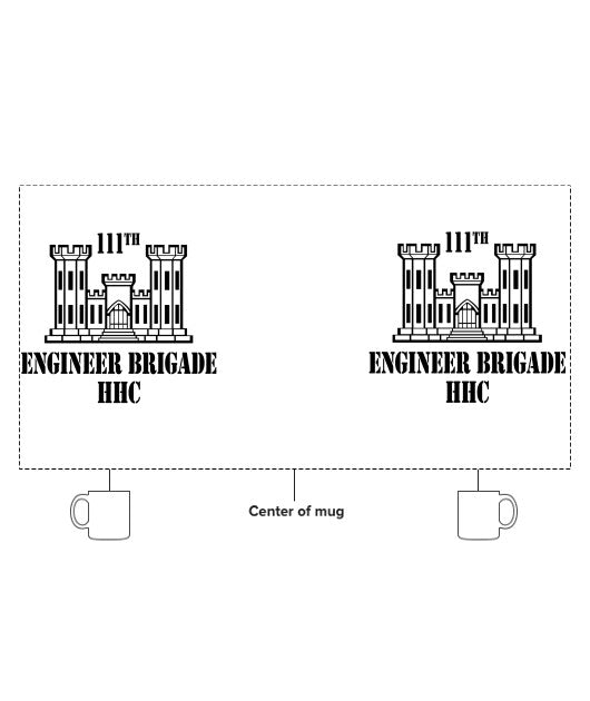 111th Engineer Brigade HHC 15 oz White Ceramic Mug - ZMrZqr