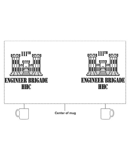 111th Engineer Brigade HHC 15 oz White Ceramic Mug - ZMrZqr