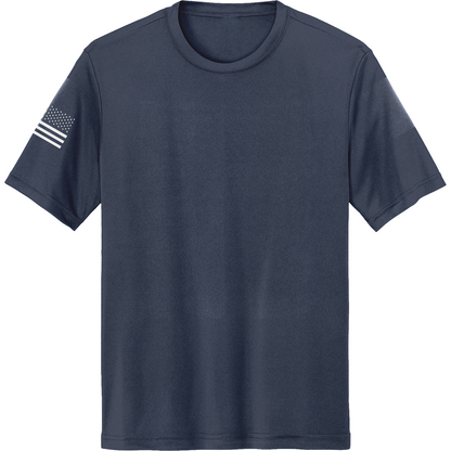 Emblem Basics Hi-Tech SS Performance Tee - White Flag