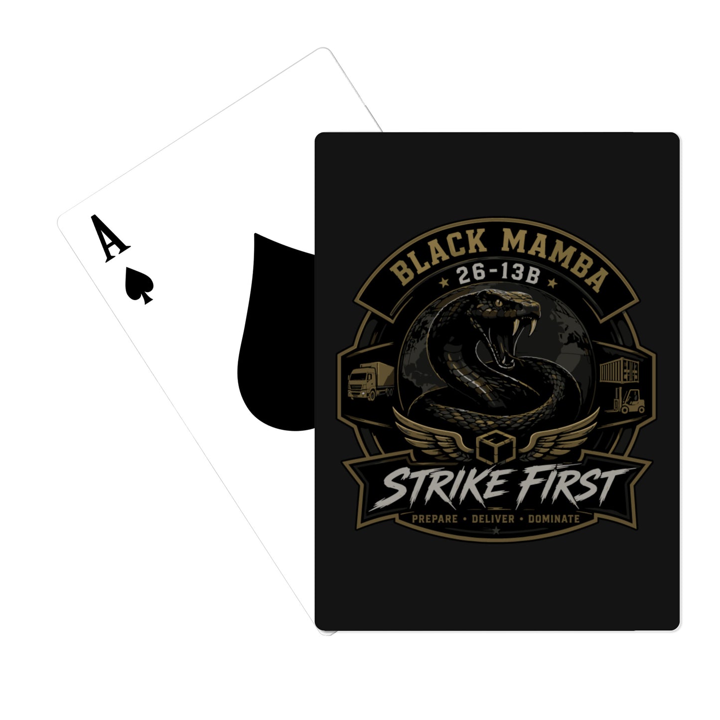 26-13B Black Mambas Playing Cards - kJy5aK