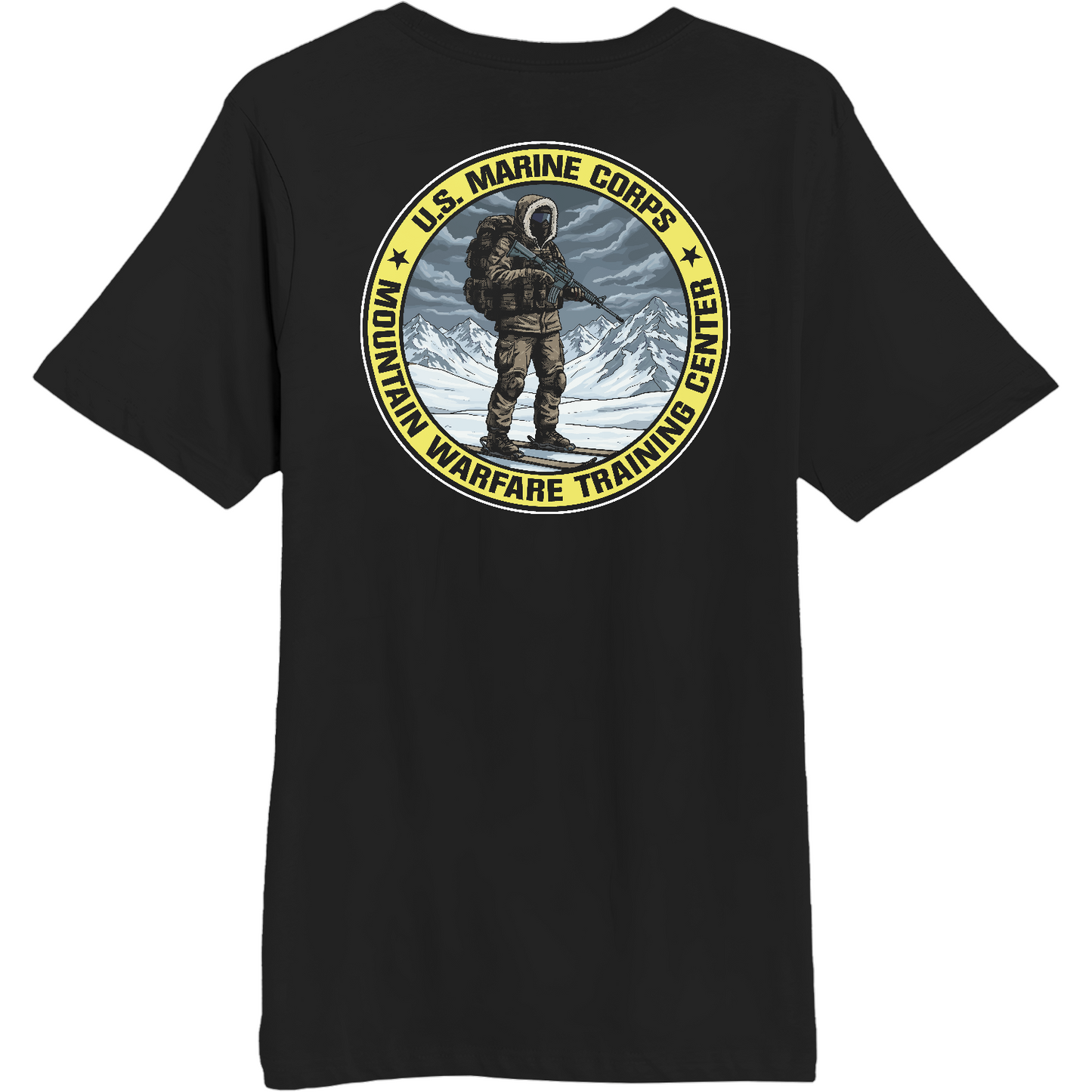 Marine Corps Mountain Warfare Training Center Comfort Unisex Cotton SS Tee - X5wvj6