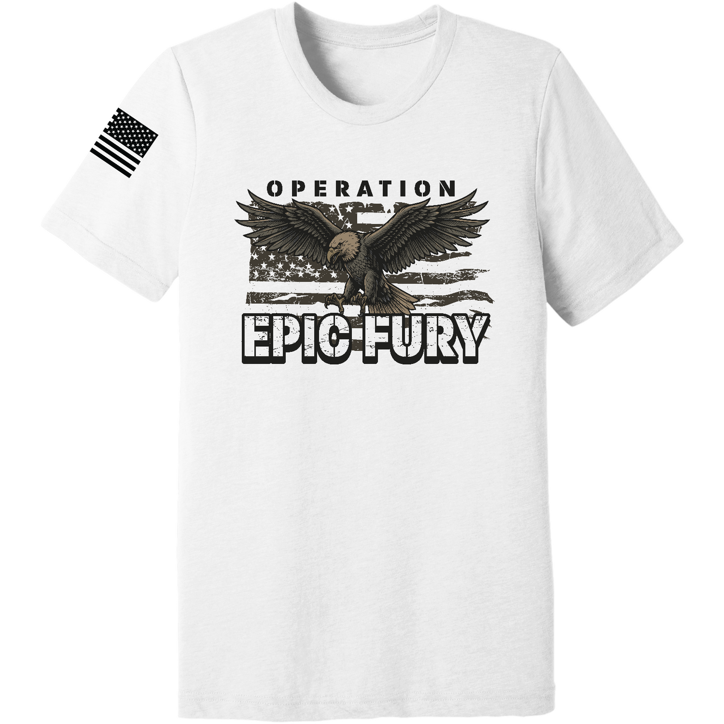 Operation Epic Fury Comfort Unisex Triblend SS Tee - Eagle Flag