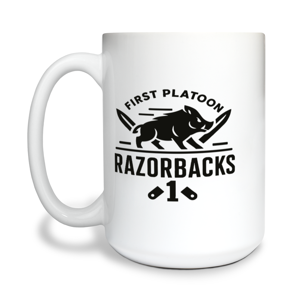 1st PLT, B CO 15 oz White Ceramic Mug - 82kycD